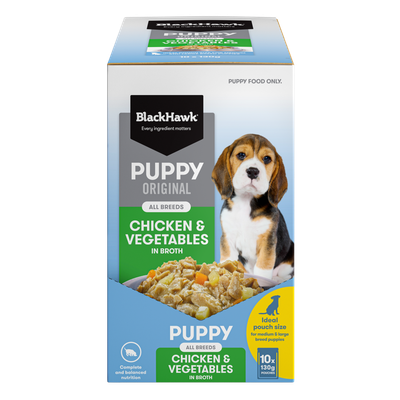 Black Hawk Puppy Chicken &amp; Vegetables 10 x 130G