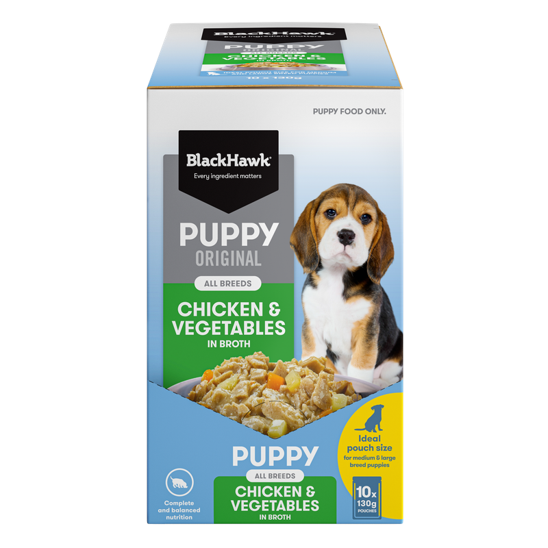 Black Hawk Puppy Chicken &amp; Vegetables 10 x 130G