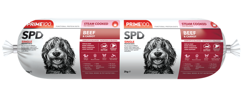 Prime100 SPDâ„¢ Fresh Fresh Roll Beef &amp; Carrot Dog Food 2kg