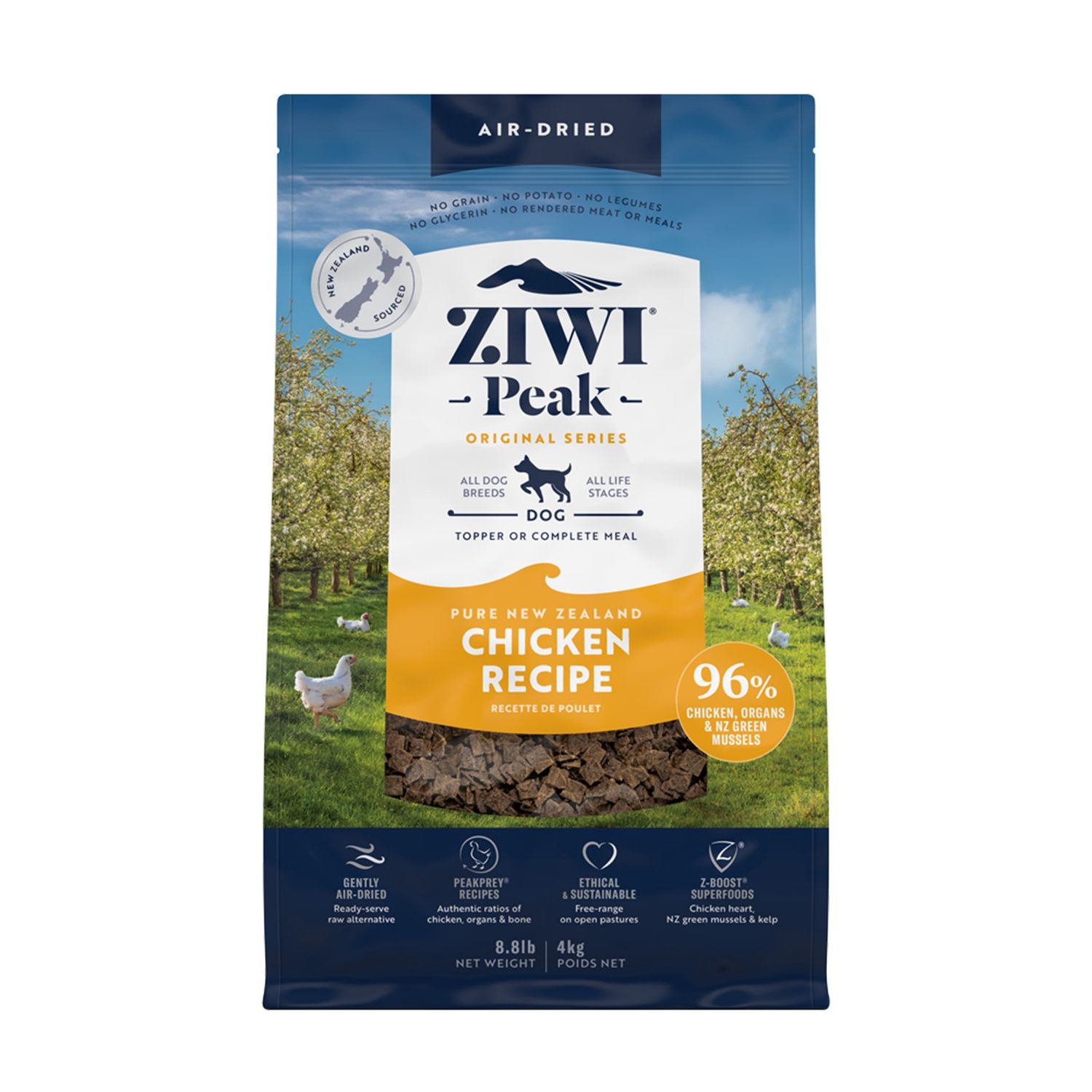 Ziwi Peak Air Dried Chicken Dog Food 4kg