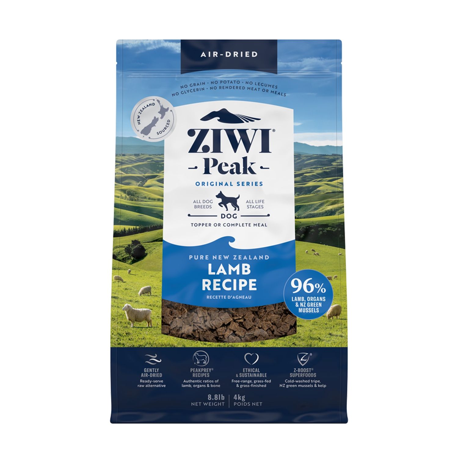 Ziwi Peak Air Dried Lamb Dog Food 4kg
