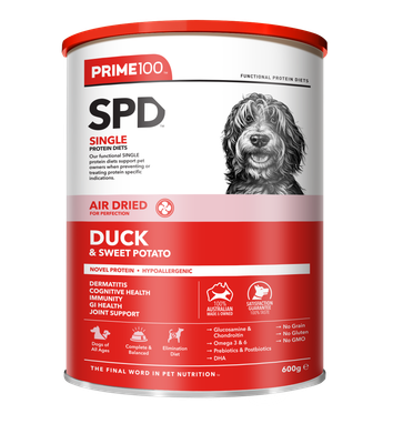 Prime100 SPD Air Duck &amp; Sweet Potato Dog Food 600g
