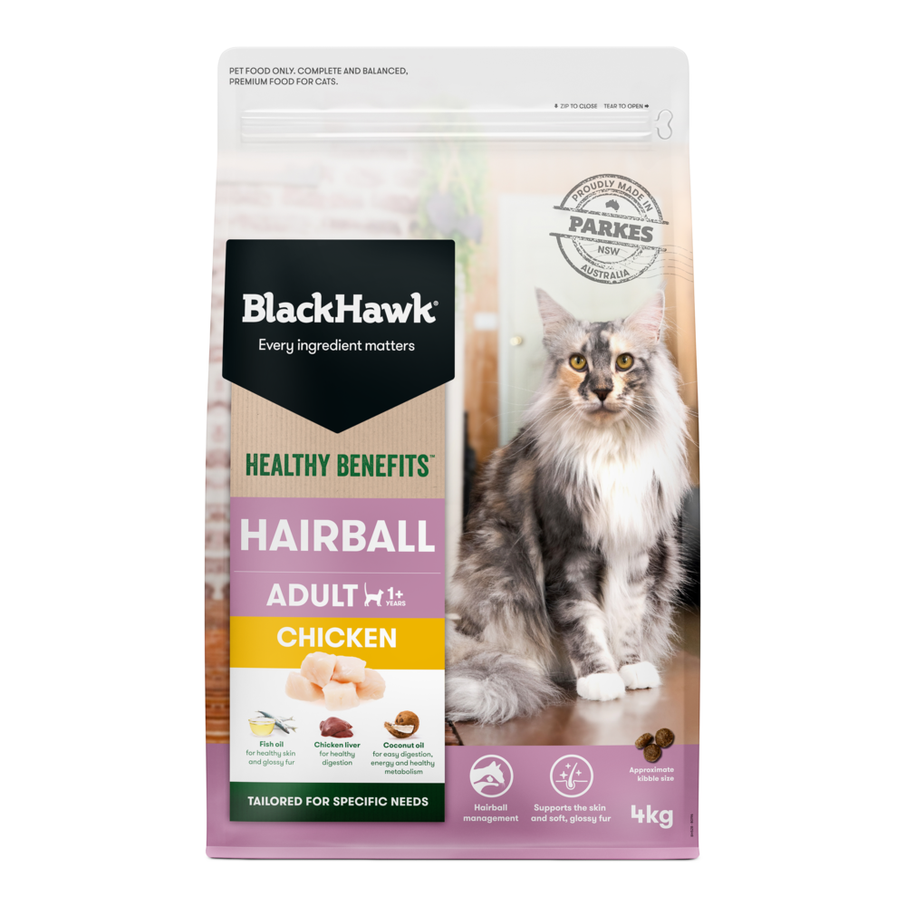 Black Hawk Cat Healthy Benefits Hairball Chicken Cat Food 4Kg