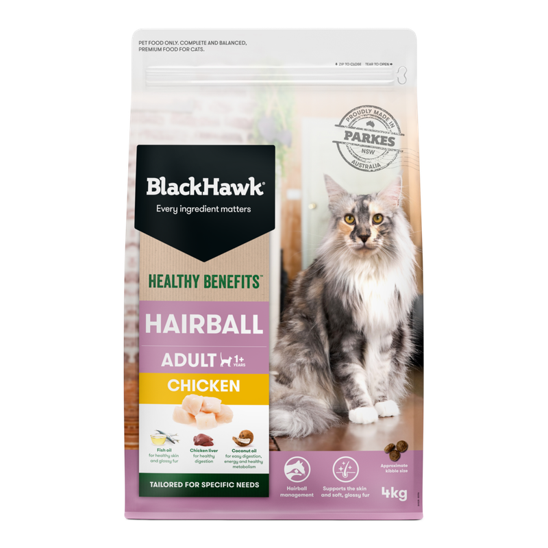 Black Hawk Cat Healthy Benefits Hairball Chicken Cat Food 4Kg