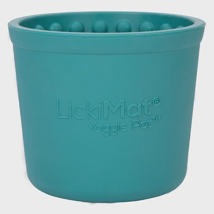 Lickimat Yoggie Pot Slow Feeder Dog Bowl - Turquoise