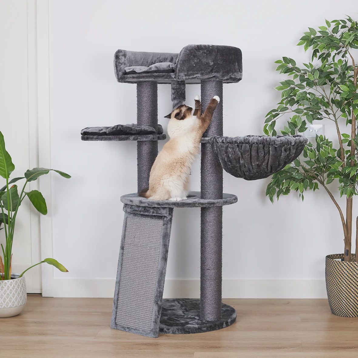 Kazoo Carpet Kitty Scratch &amp; Sleep Charcoal - Cat Scratcher