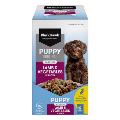 Black Hawk Puppy Lamb &amp; Vegetable 10 x 130g