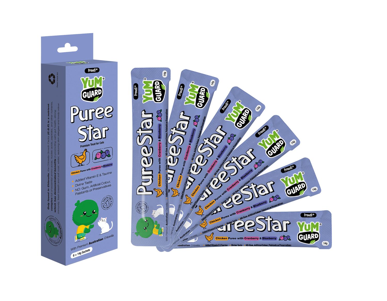 Yumguard Puree Chicken with Cranberry &amp; Blueberry 84g