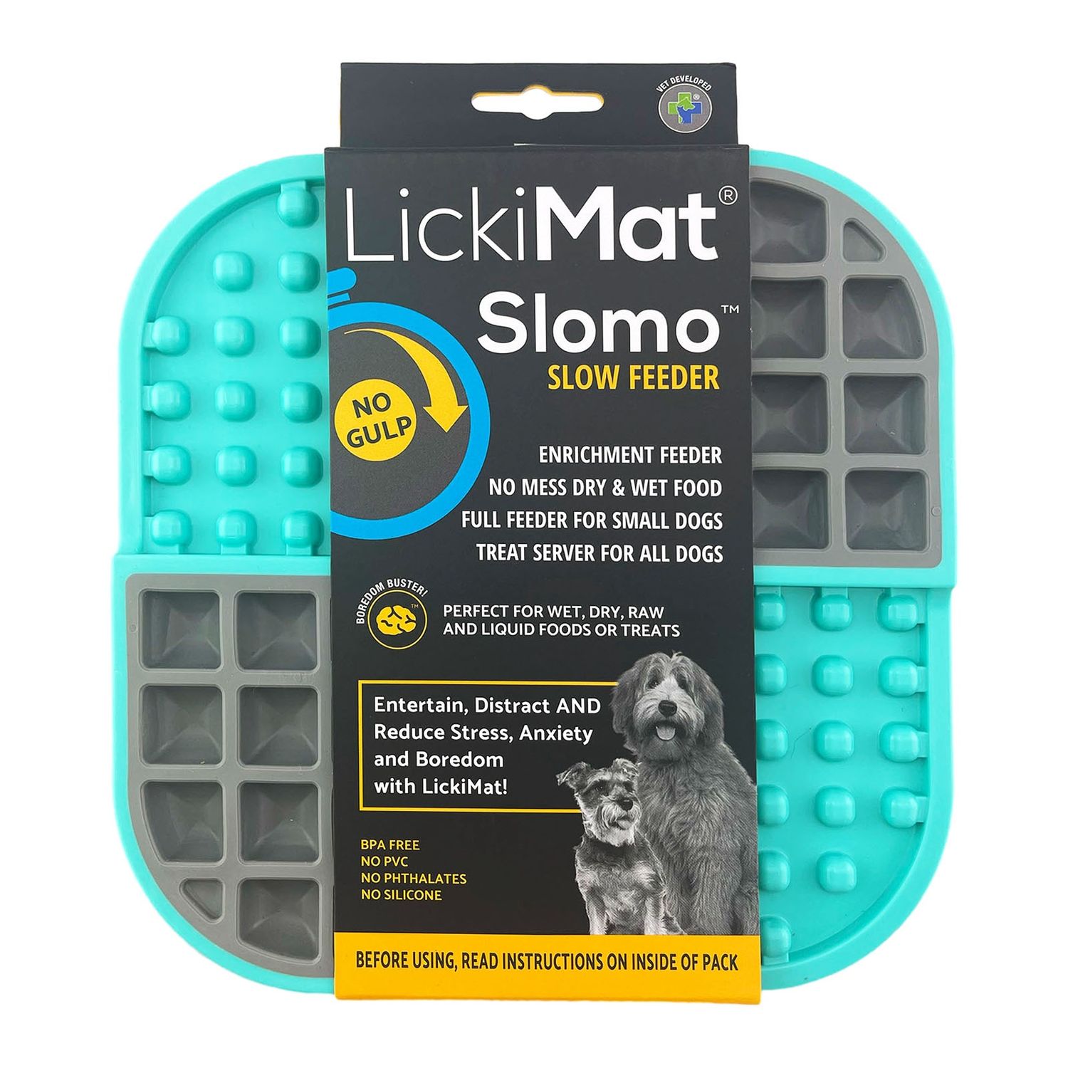 LickiMat Slomo Dog Licking Mat - Turquoise
