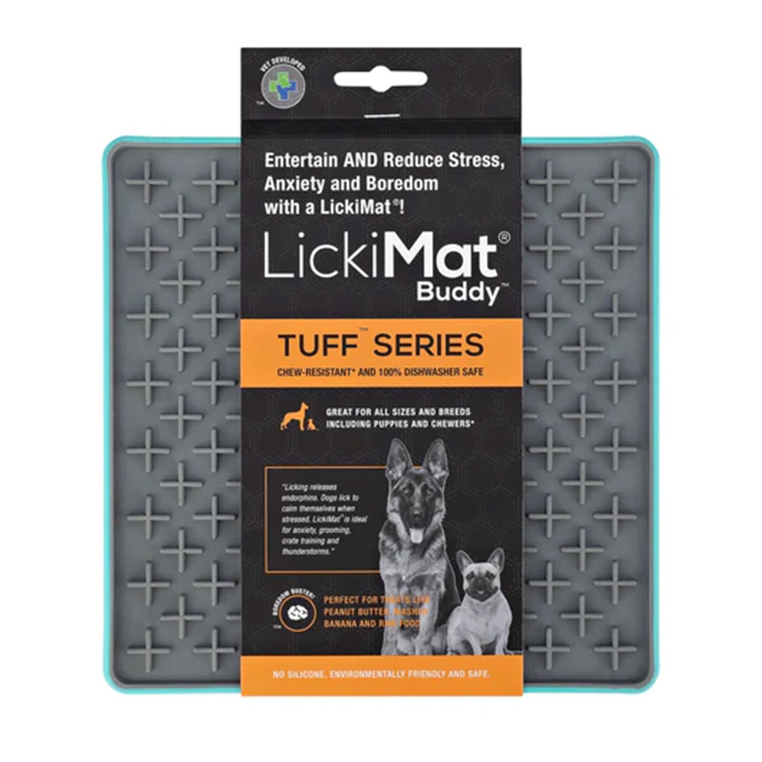LickiMat Tuff Buddy Dog Licking Mat - Turquoise