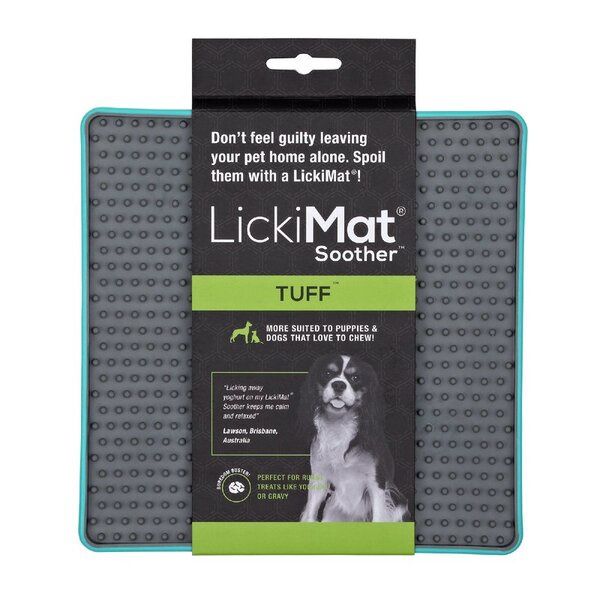LickiMat Tuff Soother Dog LIcking Mat - Turquoise