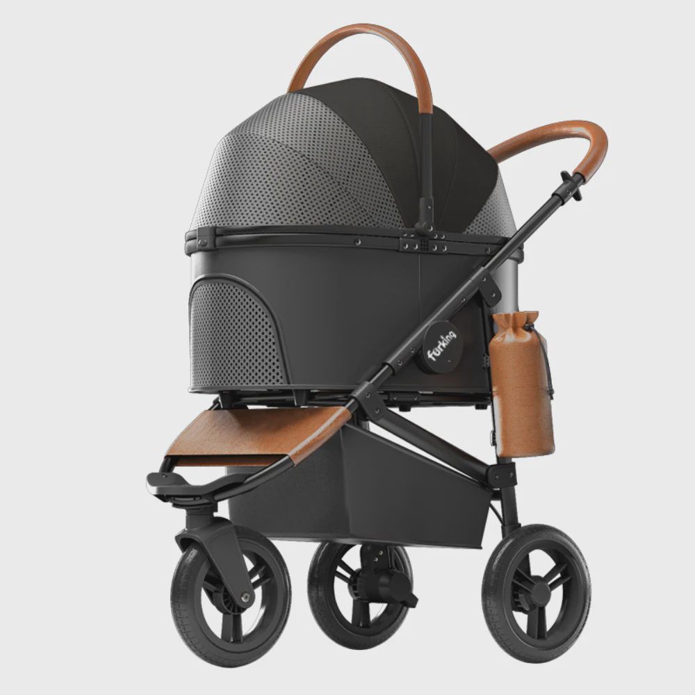 FurKing Jogger Pet Stroller Black