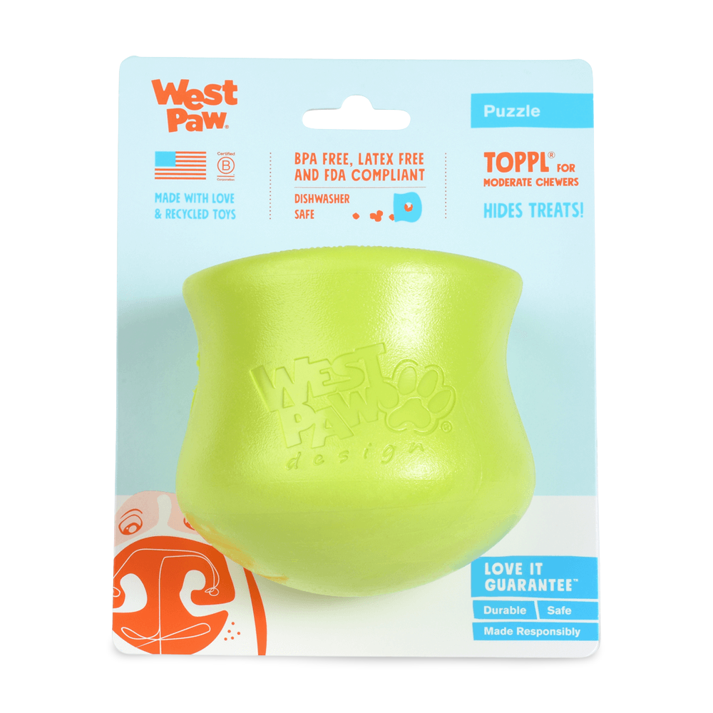 West Paw Toppl Slow Feeding Treat Dispenser Large - Green