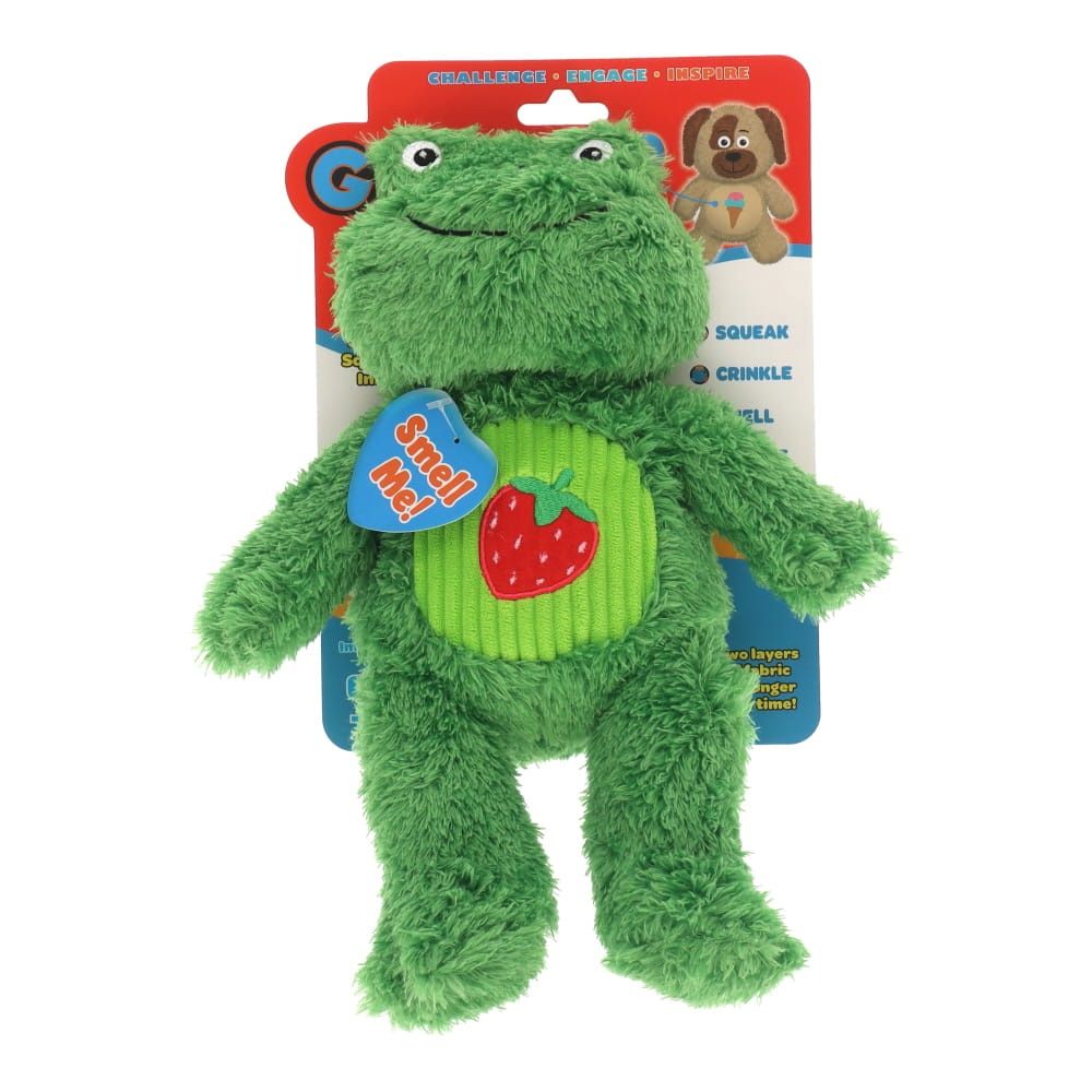 Guru Soft Scents Frog - Strawberry Medium Dog Toy