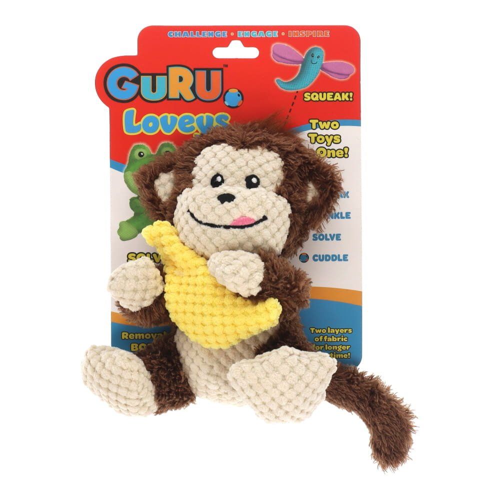 Guru Loveys Monkey Medium Dog Toy