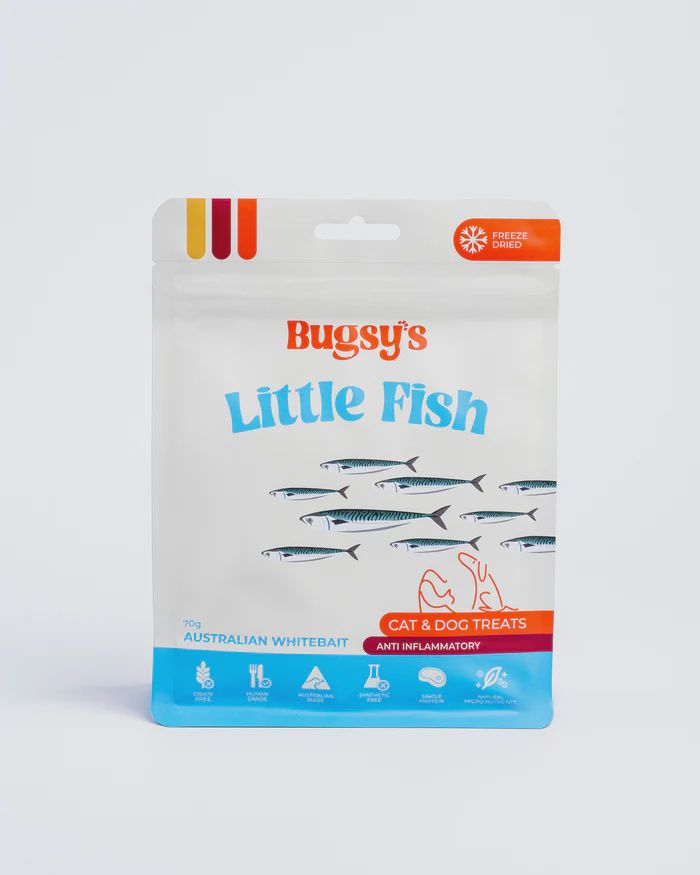 Bugsy Freeze Dried Little Fish Dog Treats 70g