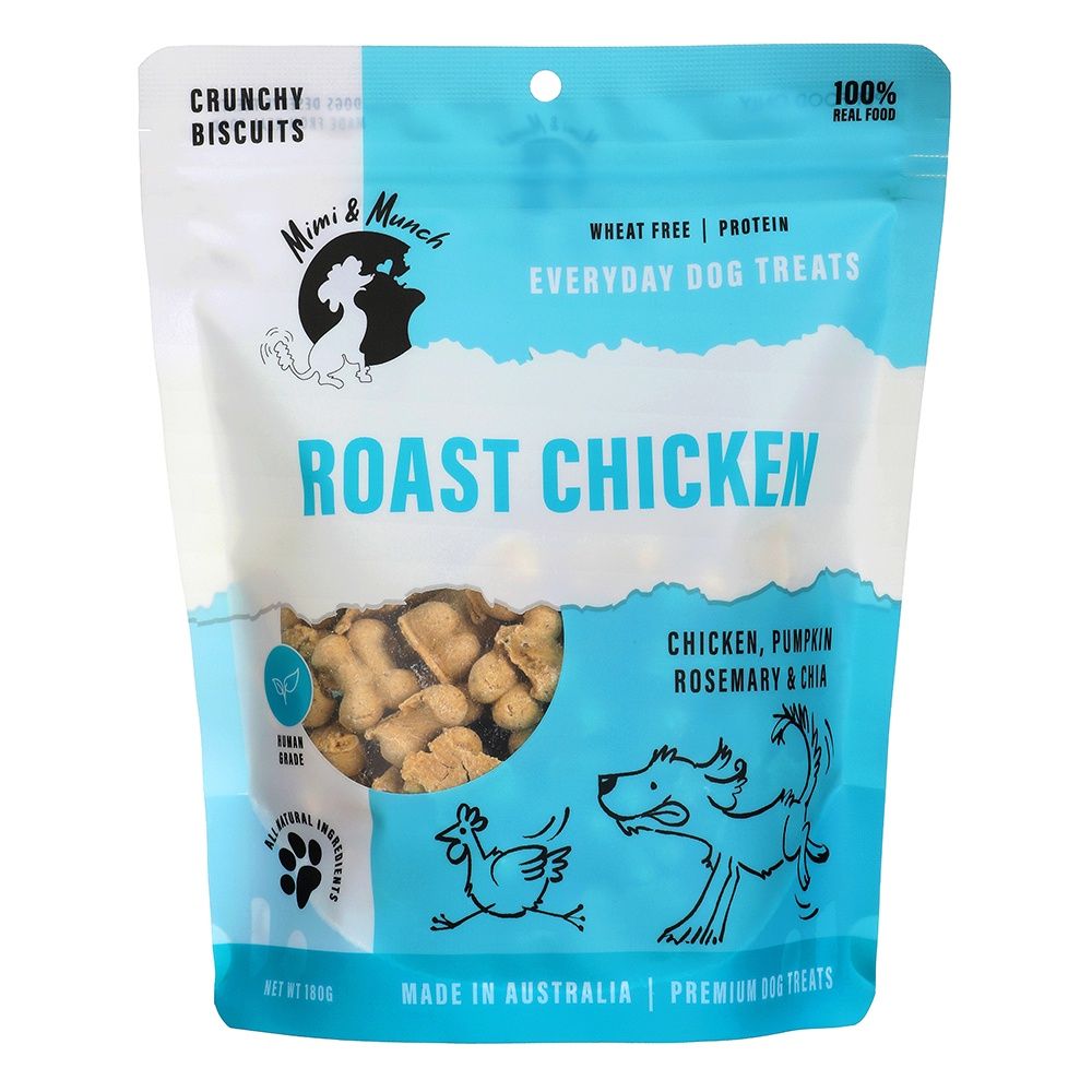 Mimi &amp; Munch Roast Chicken Natural, Wheat-Free Dog Treats - 180g