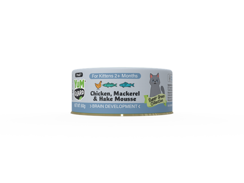 YumGuard Chicken, Mackerel &amp; Hake Mousse Wet Kitten Food 60g