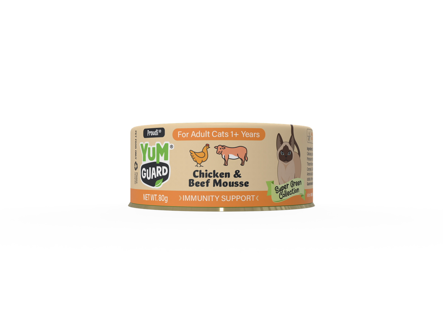YumGuard Chicken &amp; Beef Mousse Wet Cat Food 80g