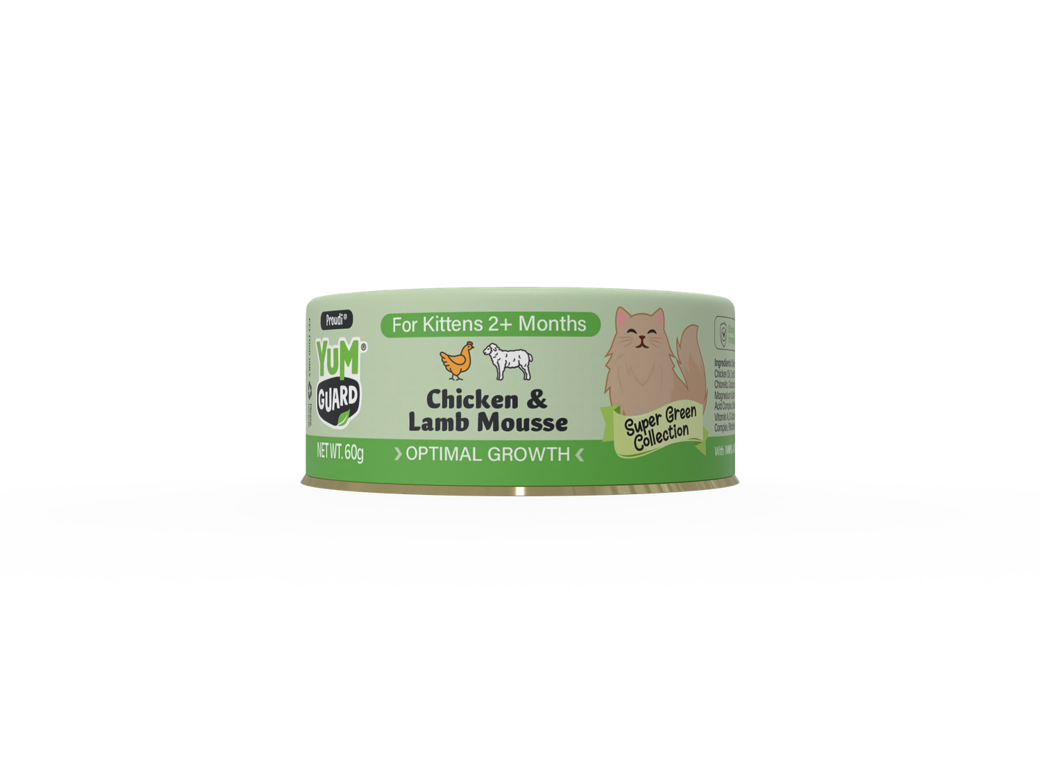 YumGuard Chicken &amp; Lamb Mousse Wet Kitten Food 60g