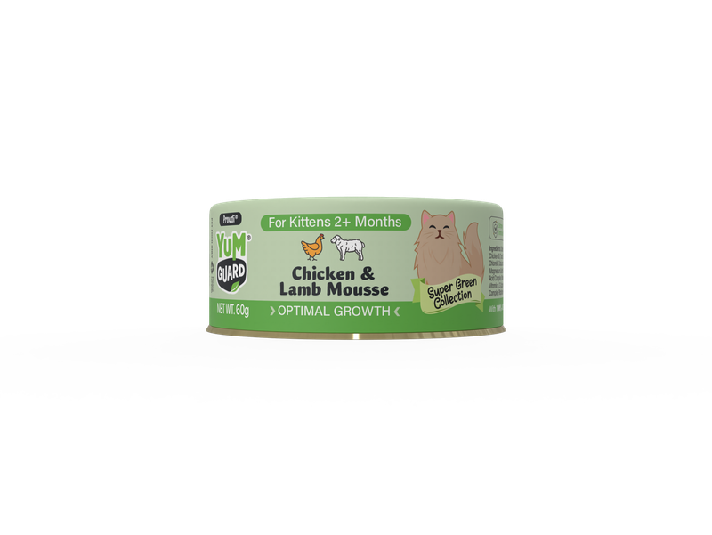 YumGuard Chicken &amp; Lamb Mousse Wet Kitten Food 60g