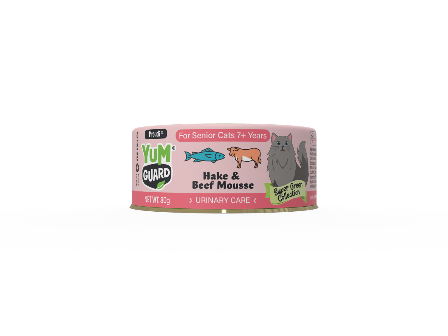 YumGuard Hake  &amp; Beef Mousse Urinary Care Wet Cat Food 80g