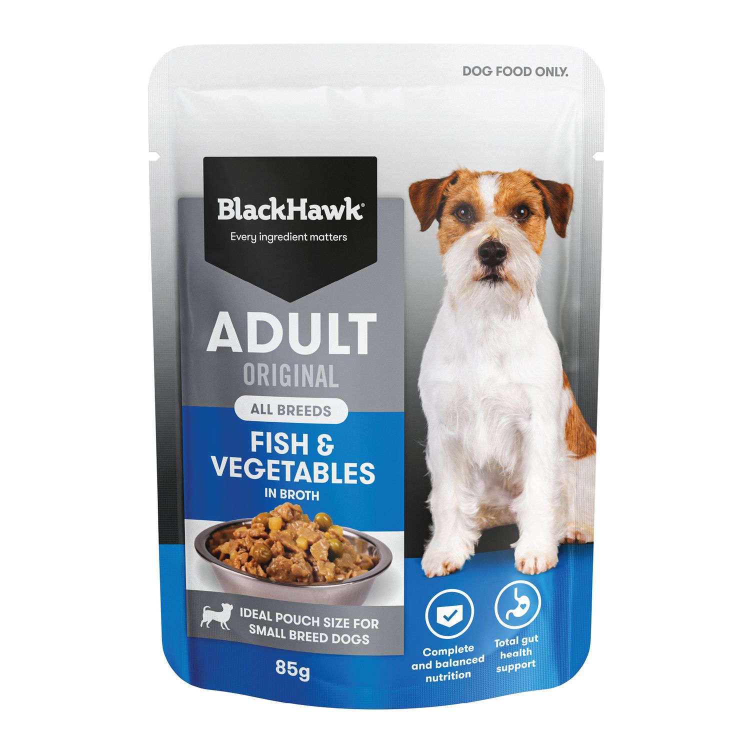 Black Hawk Original Adult Fish &amp; Vegetables Wet Dog Foodetables 85g