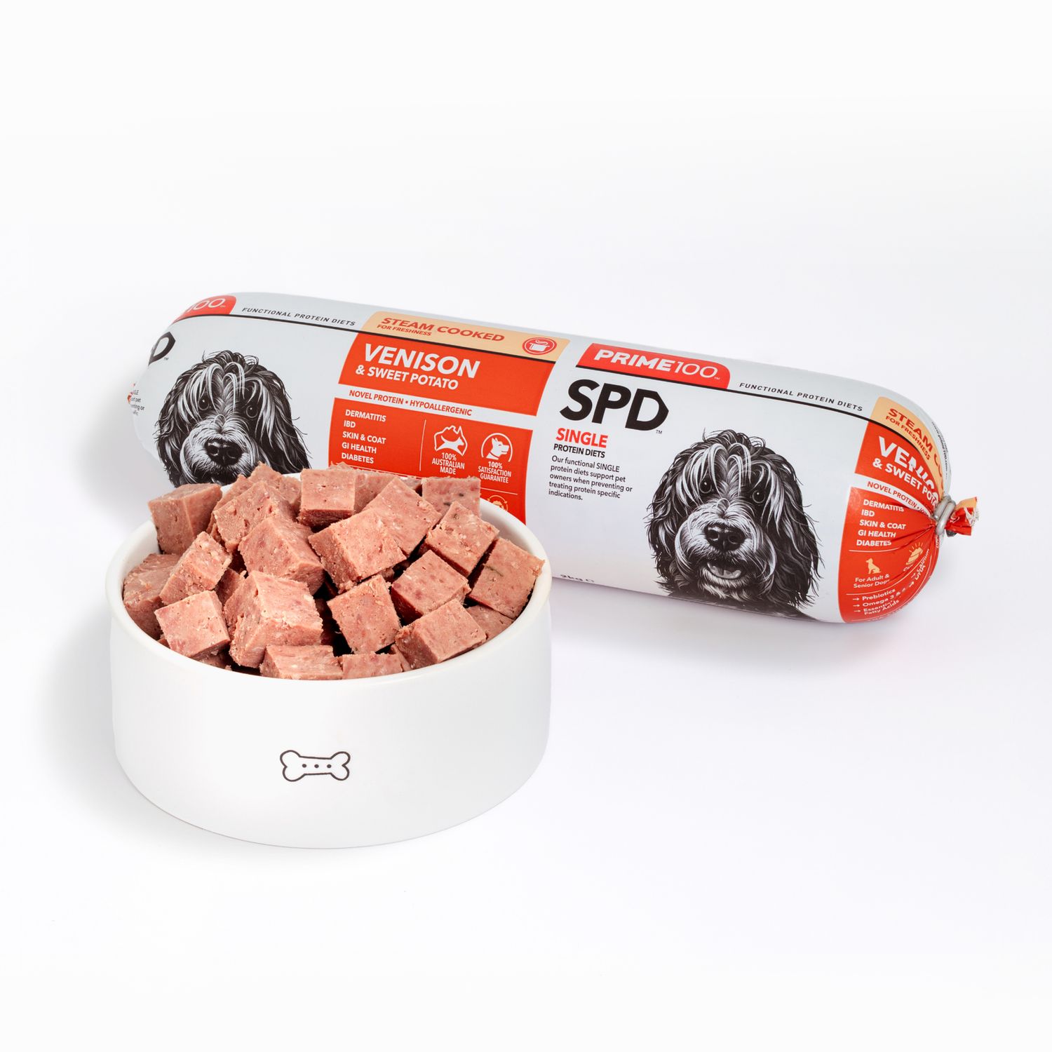 Prime100 SPD™ Venison &amp; Sweet Potato Fresh Fresh Roll Dog Food 2kg