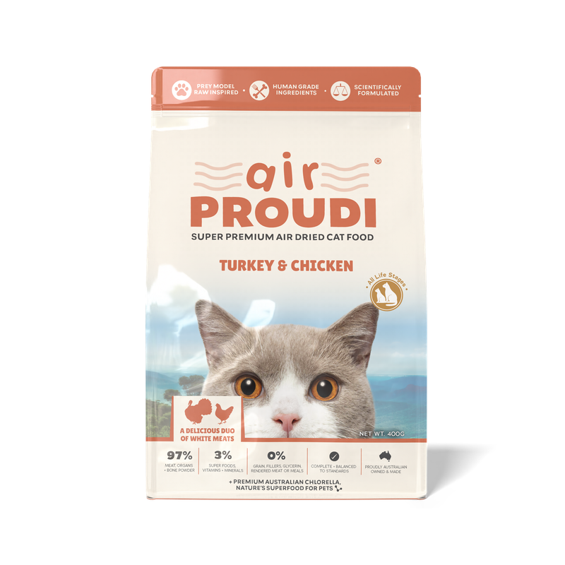 Proudi Air Dried Cat Food Turkey &amp; Chicken 400g