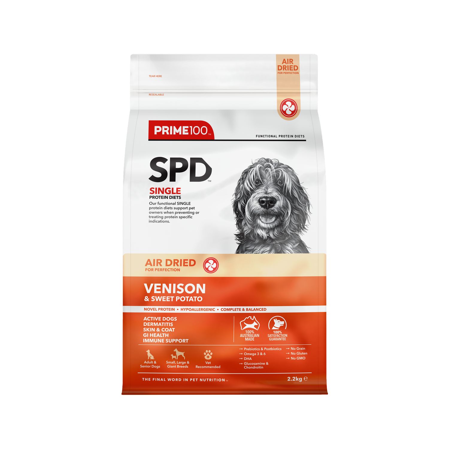 Prime SPD Air Dried Venison &amp; Sweet Potato 2.2Kg