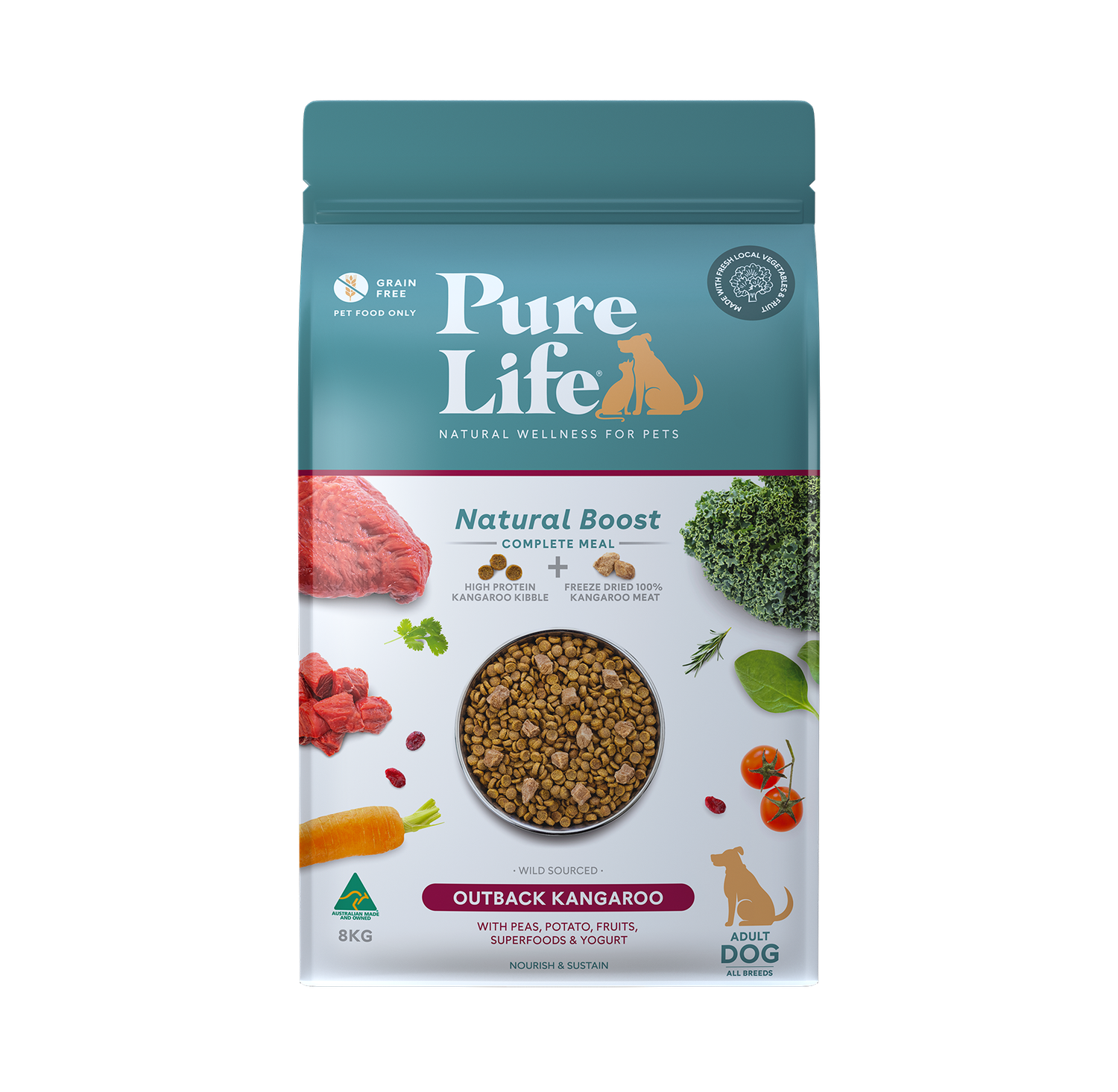 Pure Life Dog Kangaroo 8Kg