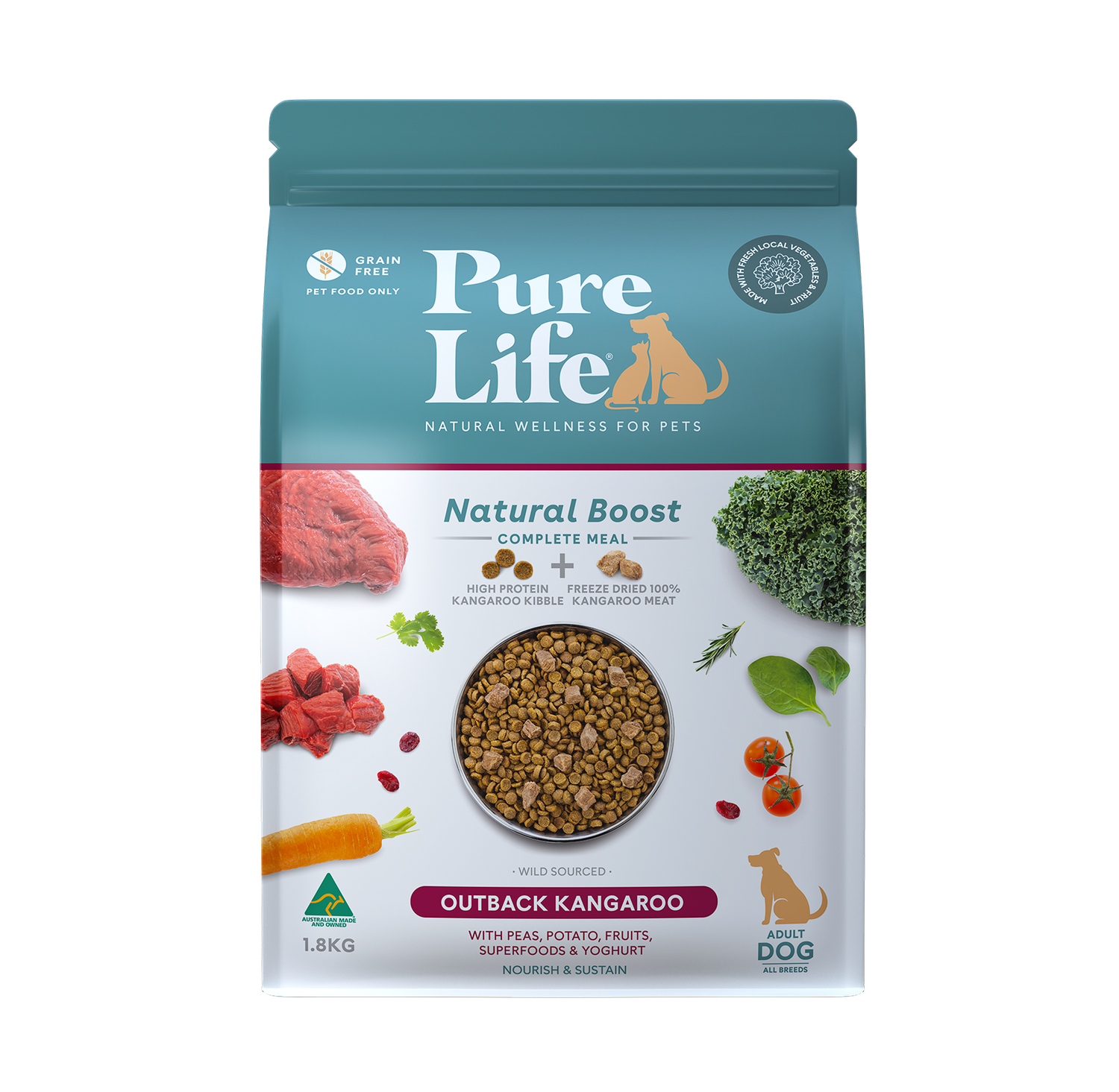 Pure Life Dog Kangaroo 1.8Kg