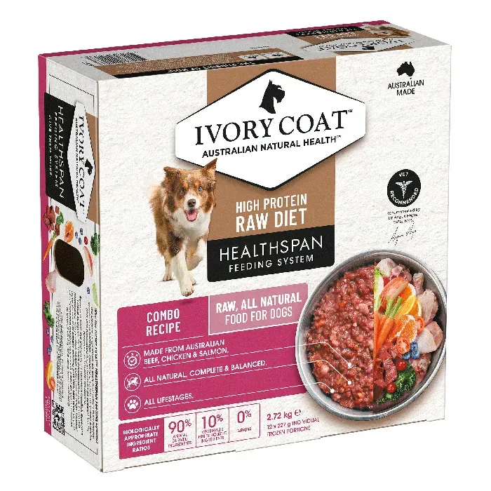 Ivory Coat Healthspan Grain Free Raw Dog Food Combo 12 x 227g