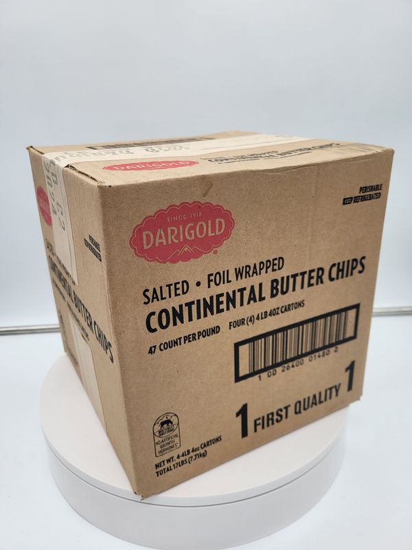 Dairygold salted butter chip continental 47 cut, 17 pound