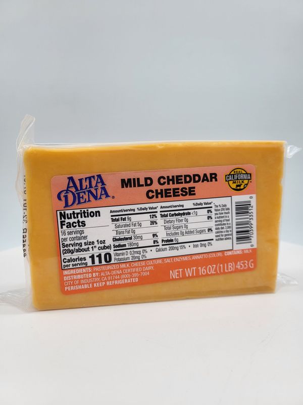 Alta Dena 1 pound  mild cheddar cheese