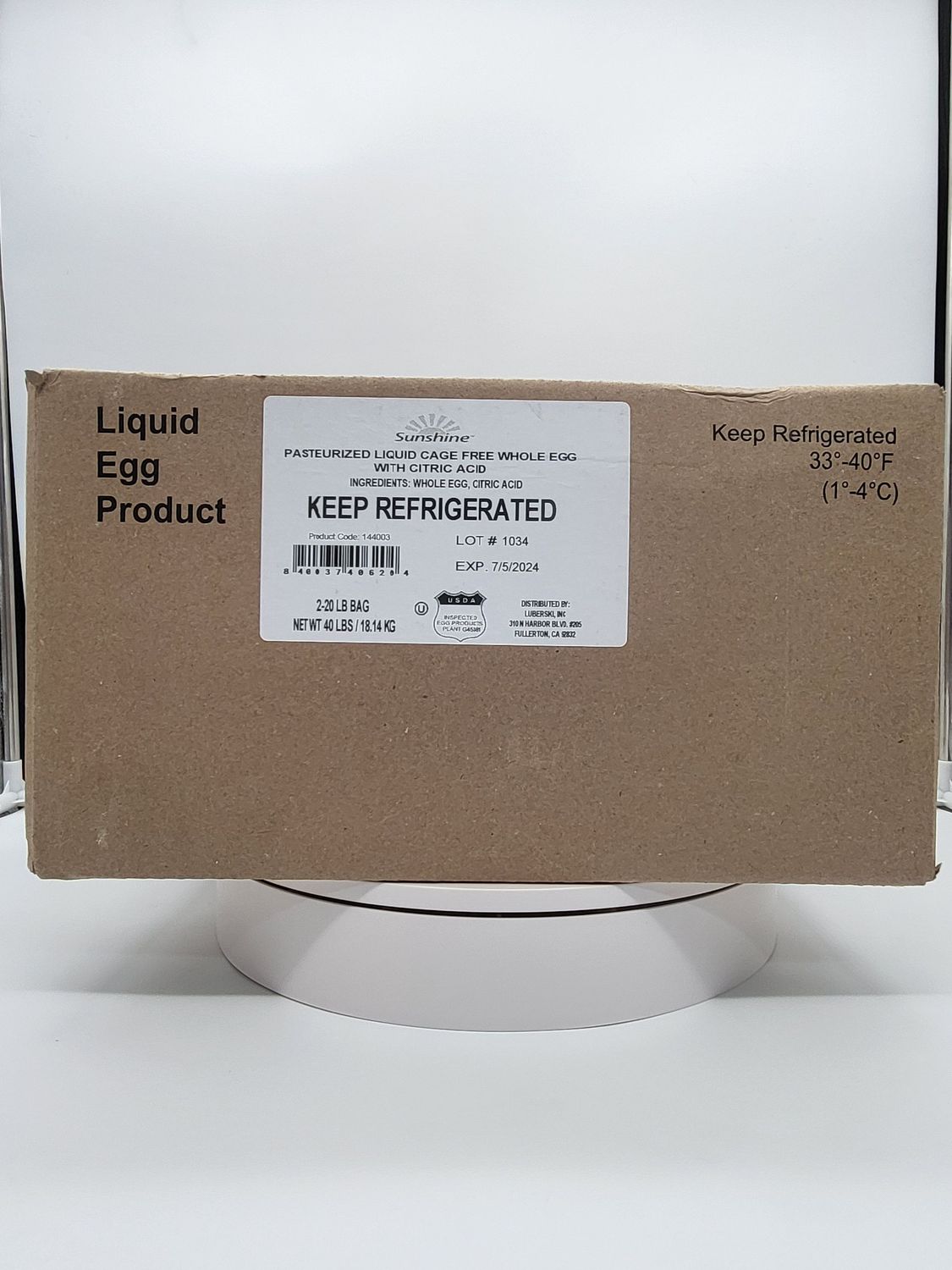 Liquid eggs 2/20 pound