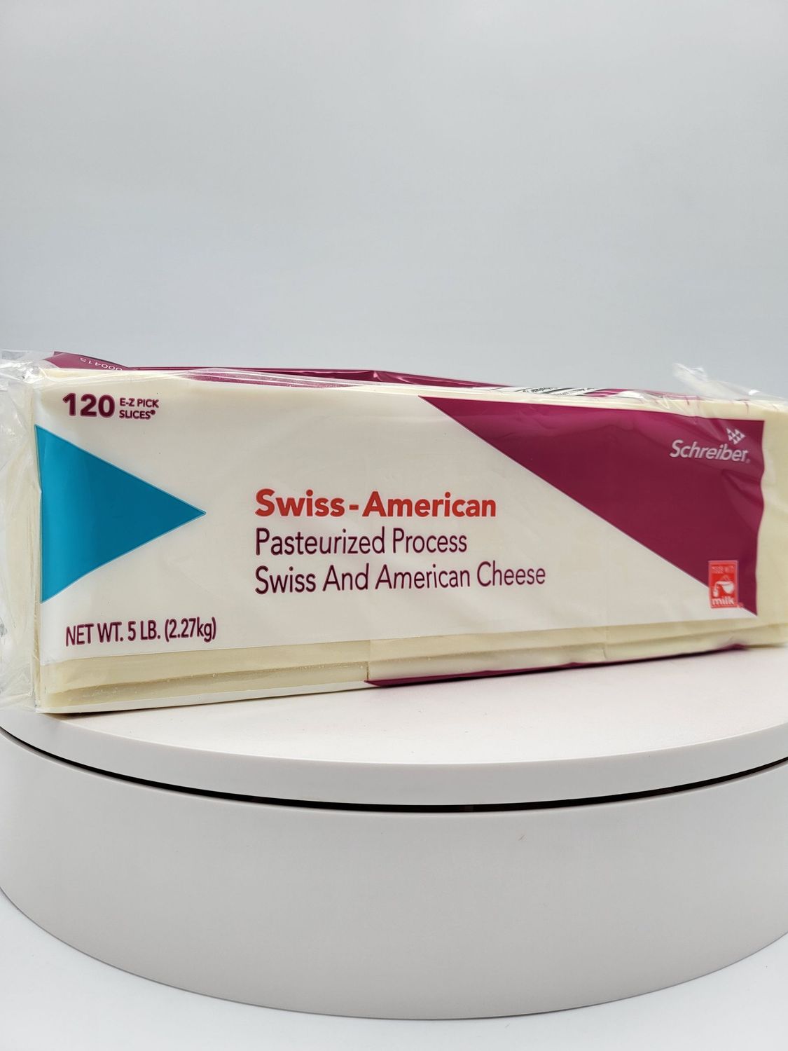 Schreiber 
Swiss cheese 
120 pre cut 5lb