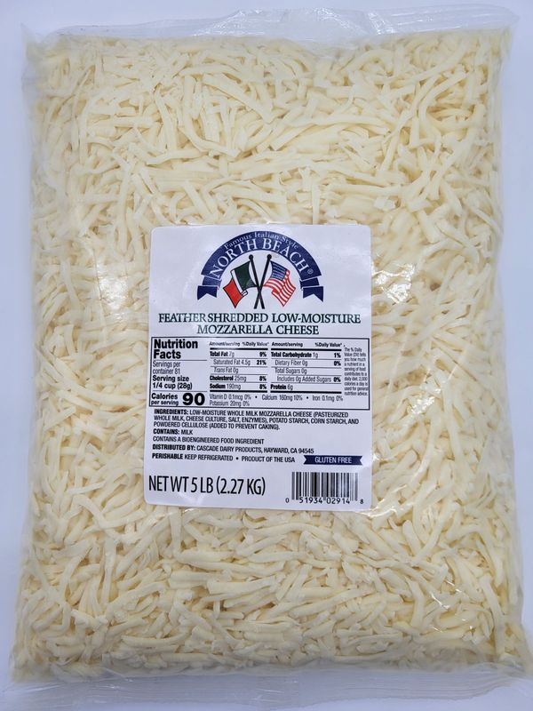Lakeview cheese 
Mozzarella shredded 5 pound whole milk