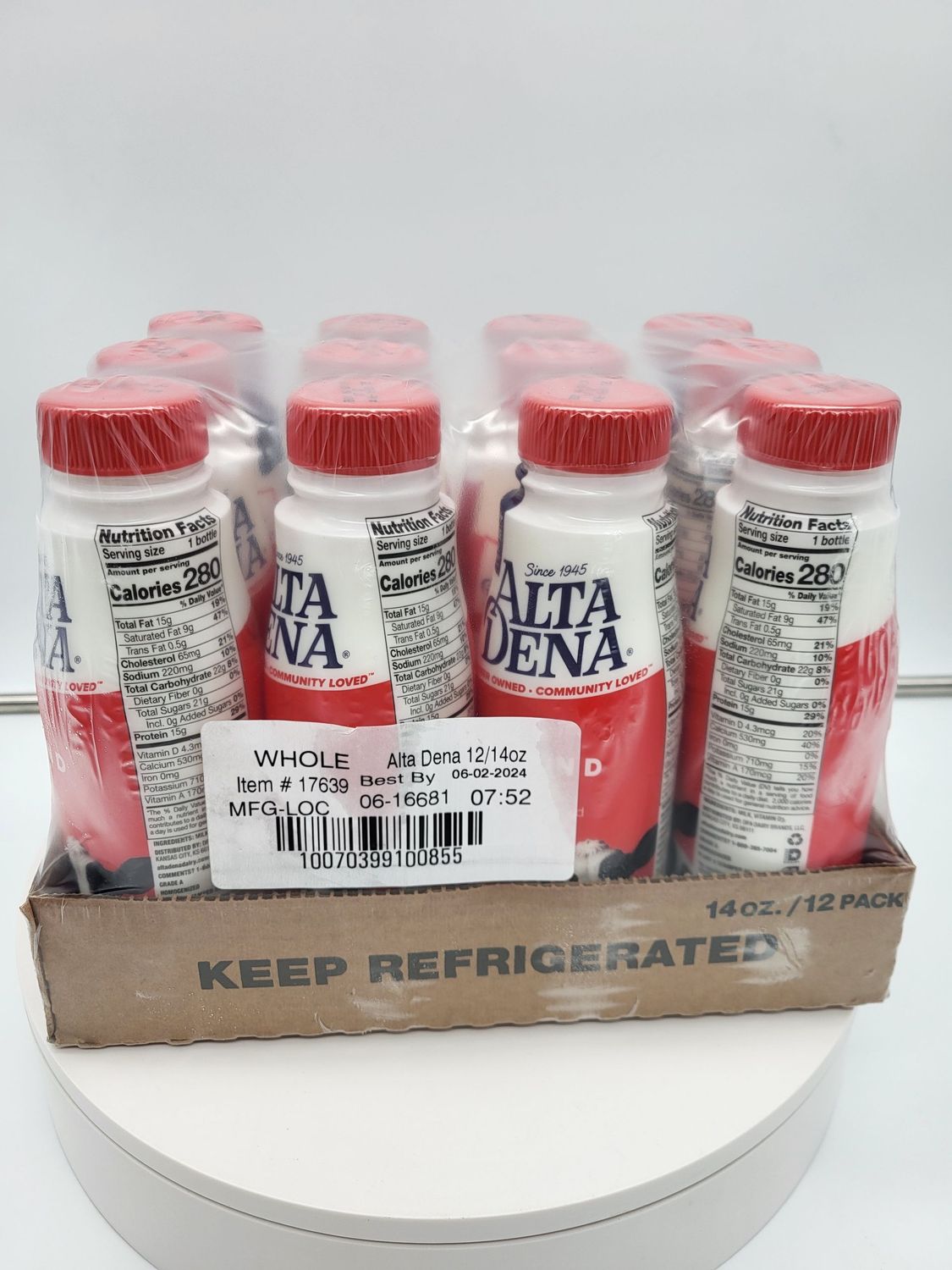 Alta Dena Whole milk esl 14 oz