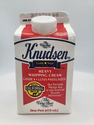 Knudsen heavy whipping cream PT