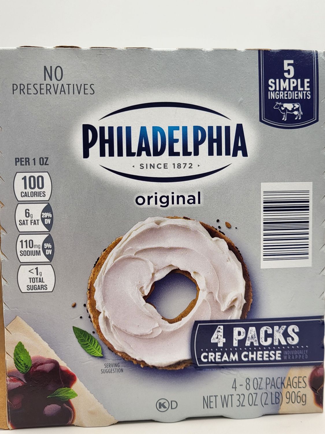 Phili cream cheese 8oz
Loaf