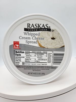 Raskas cream cheese 3lb whipped Raskas cream cheese 3lb whipped