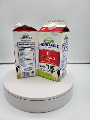 Heritage organic whole milk 6/hg case