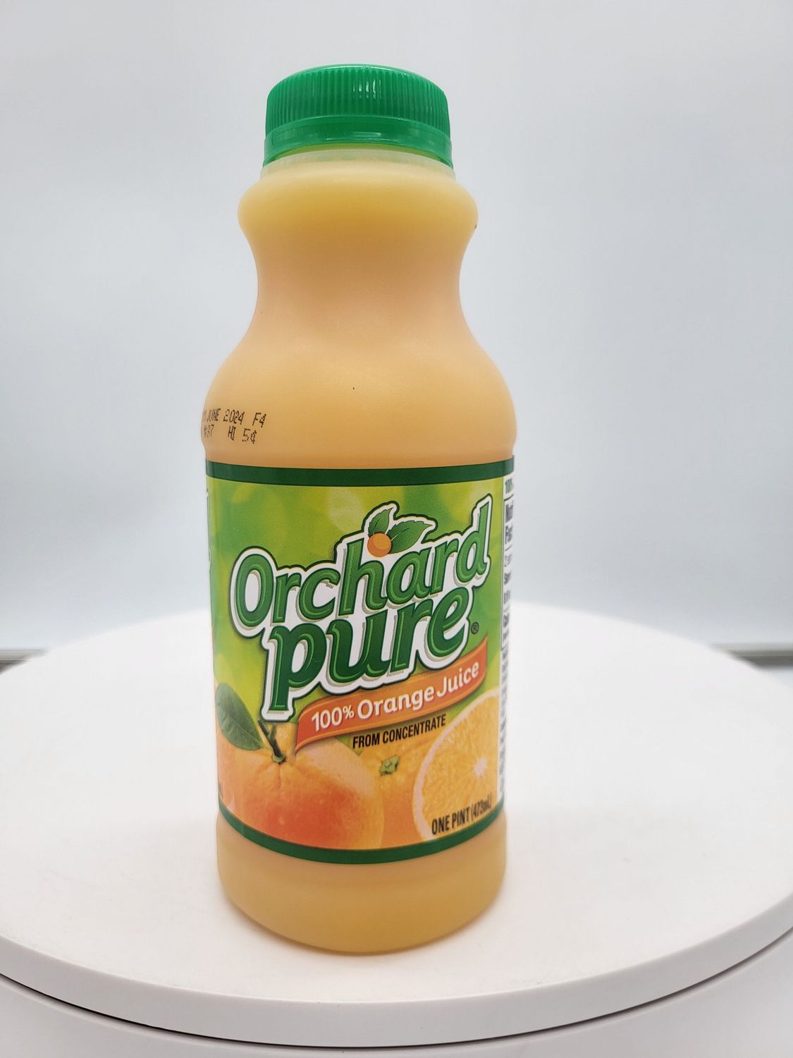 Orchard pure orange juice plastic 16oz