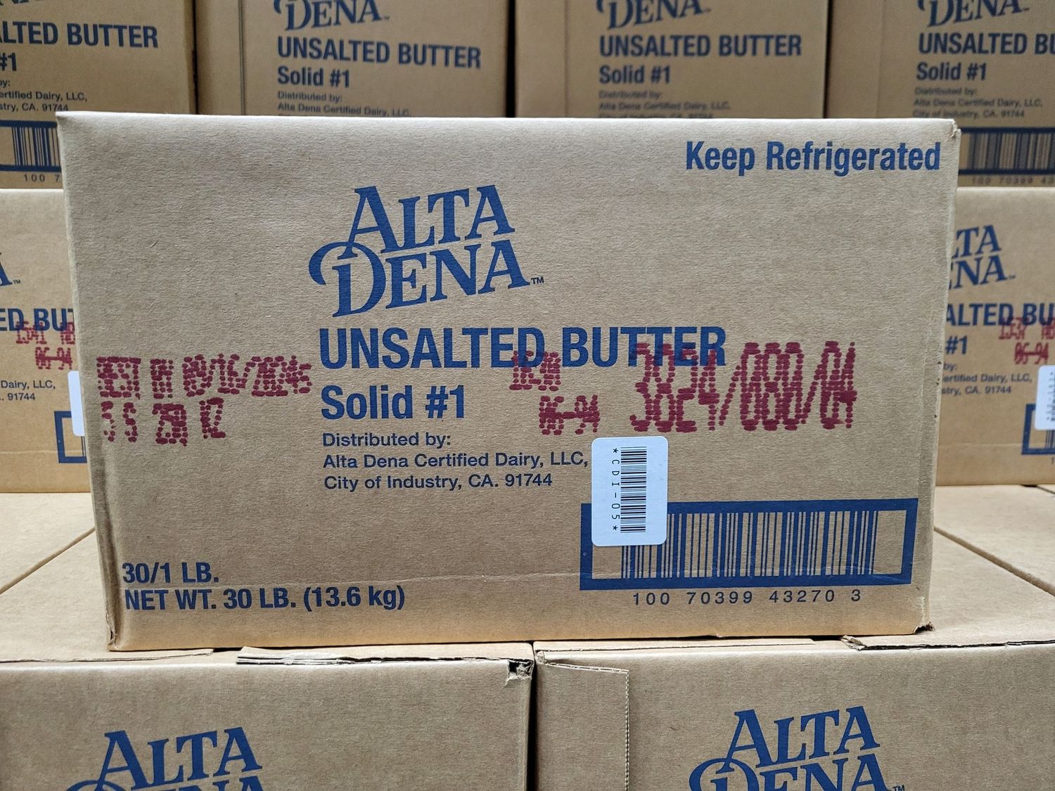 Alta Dena Unsalted Butter 30/1lb