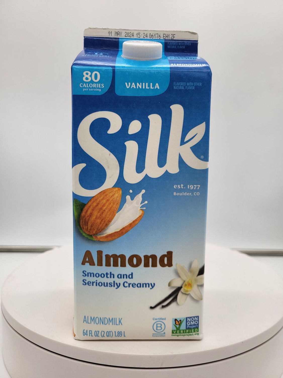 Silk pure almond vanilla 6/hg case
