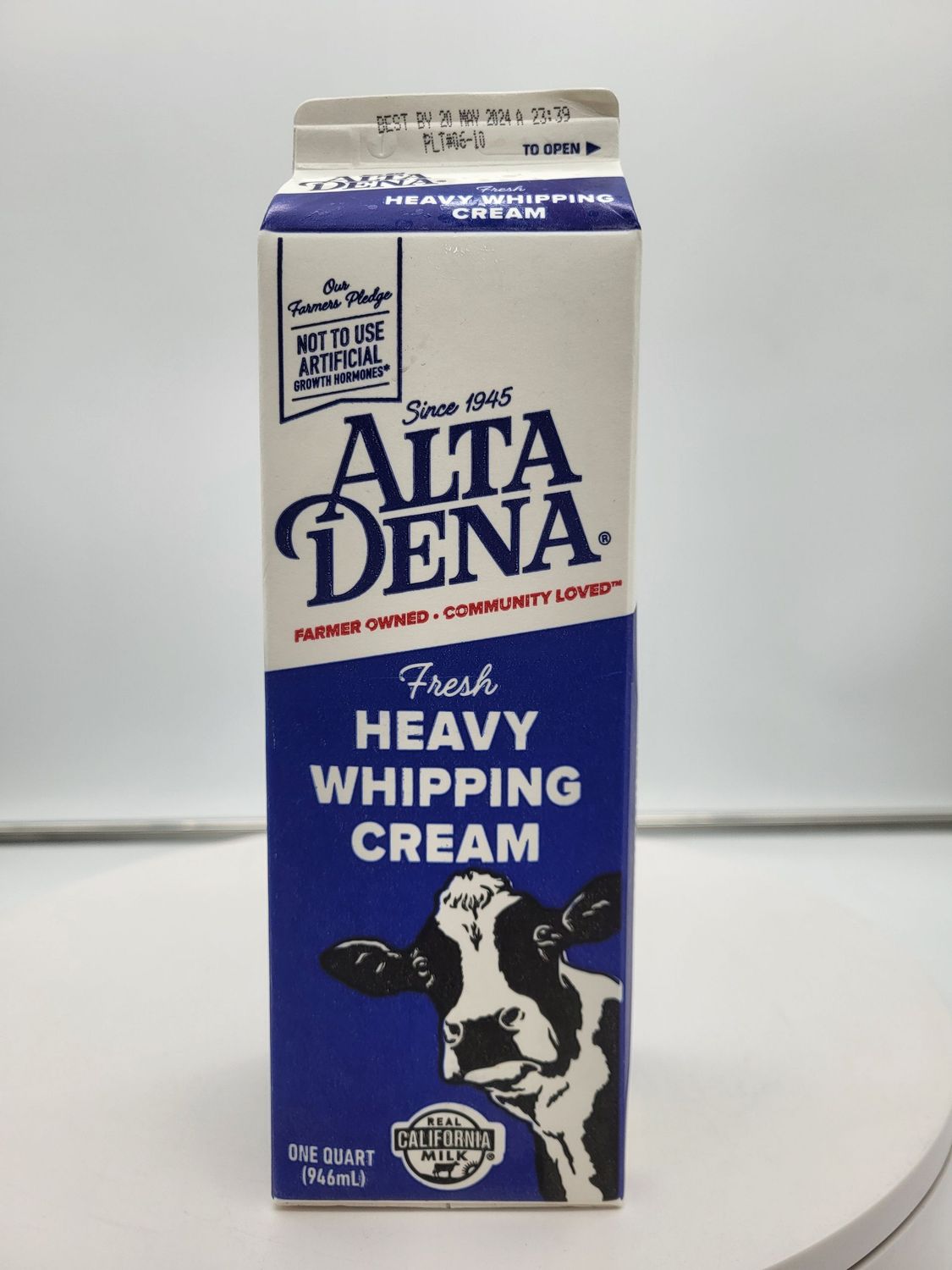 Alta Dena Heavy Whipping cream 36% One Quart