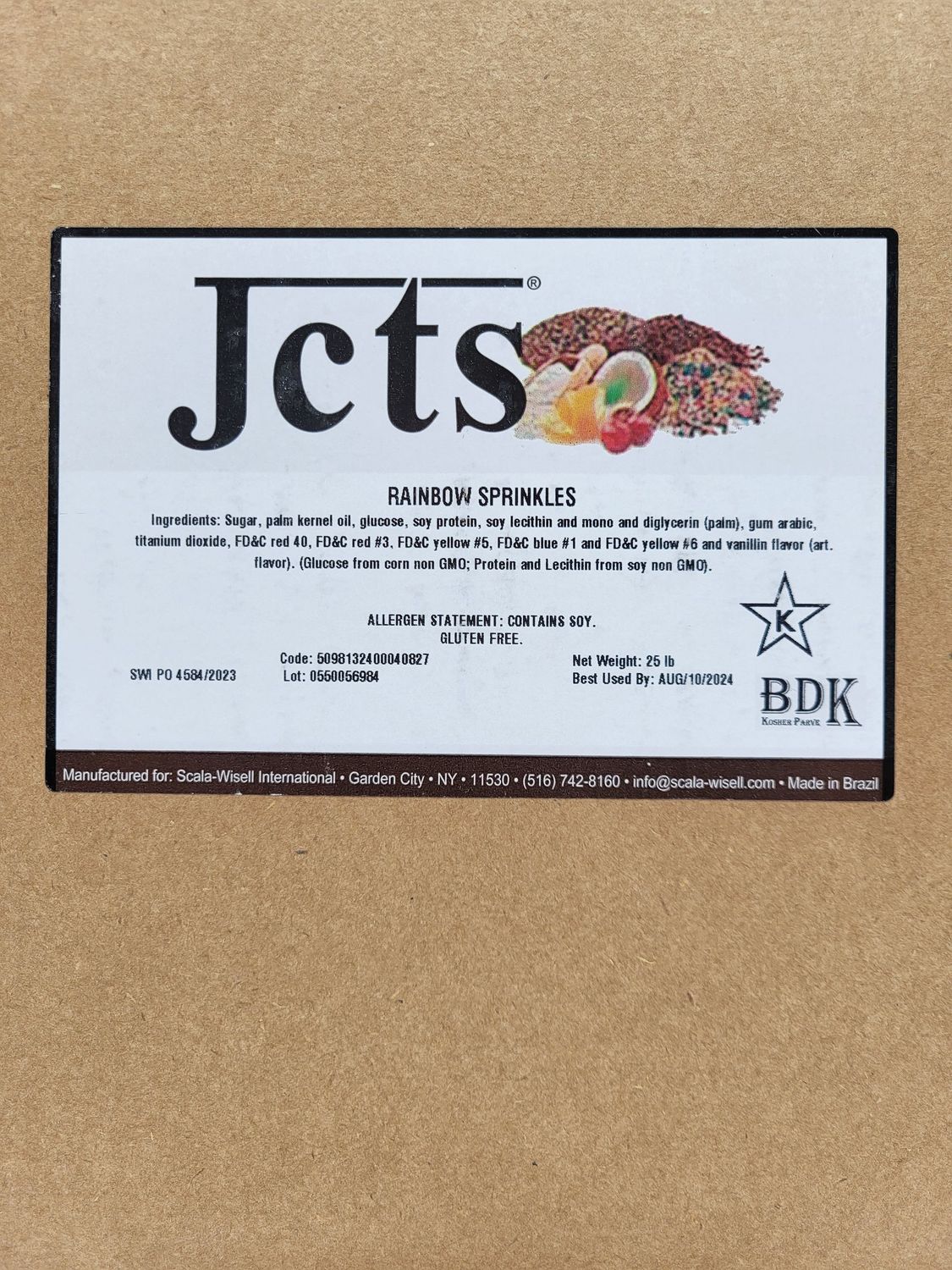Rainbow sprinkles 25LB Case