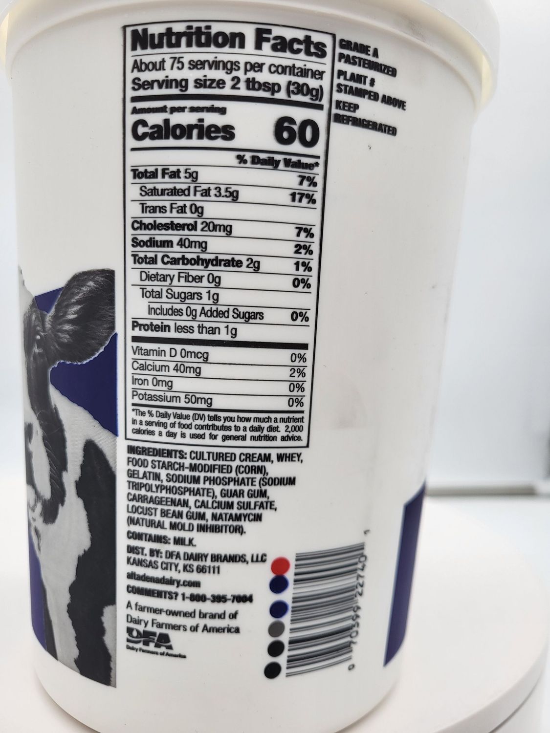 Alta Dena Sour cream 2/5 lbs.
