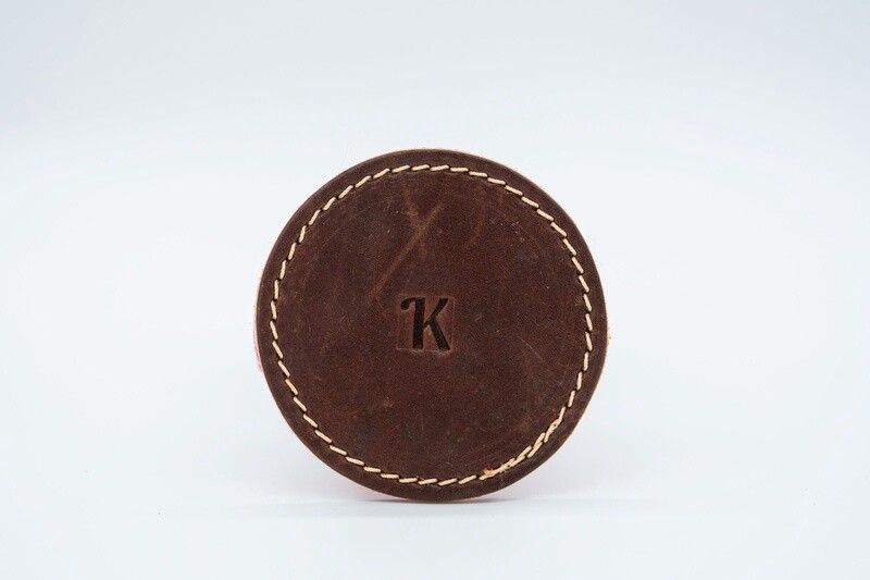 Kinloch Farm Leather Coaster, Brown - Single